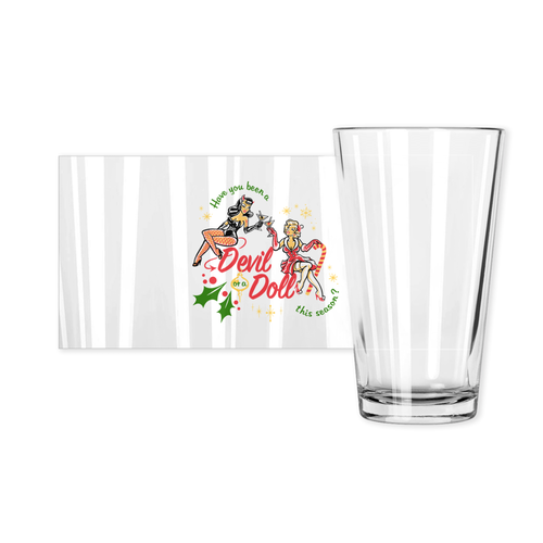 Christmas Pinup Pint Glasses