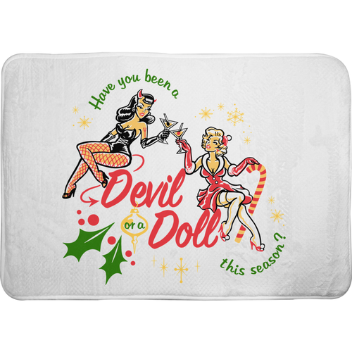 Christmas Pinup Bath Mat