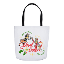 Load image into Gallery viewer, Christmas Pinup Tote Bag - 2 sided, 3 sizes