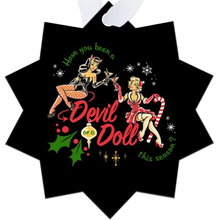 Load image into Gallery viewer, Christmas Pinup Ornaments - black