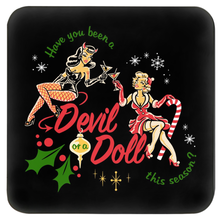 Load image into Gallery viewer, Christmas Pinup Coasters - black &amp; white