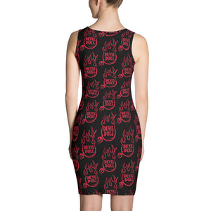 Flamedrop fitted dress