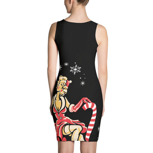 Christmas Pinup Fitted Dress