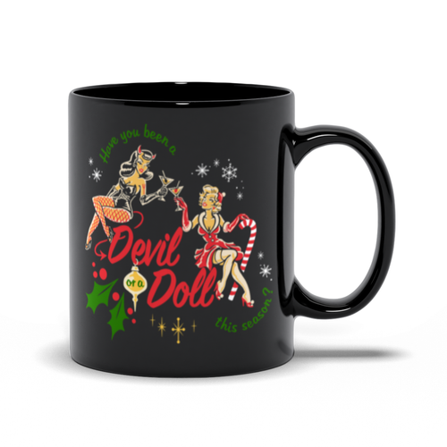 Christmas Pinup Mug - black